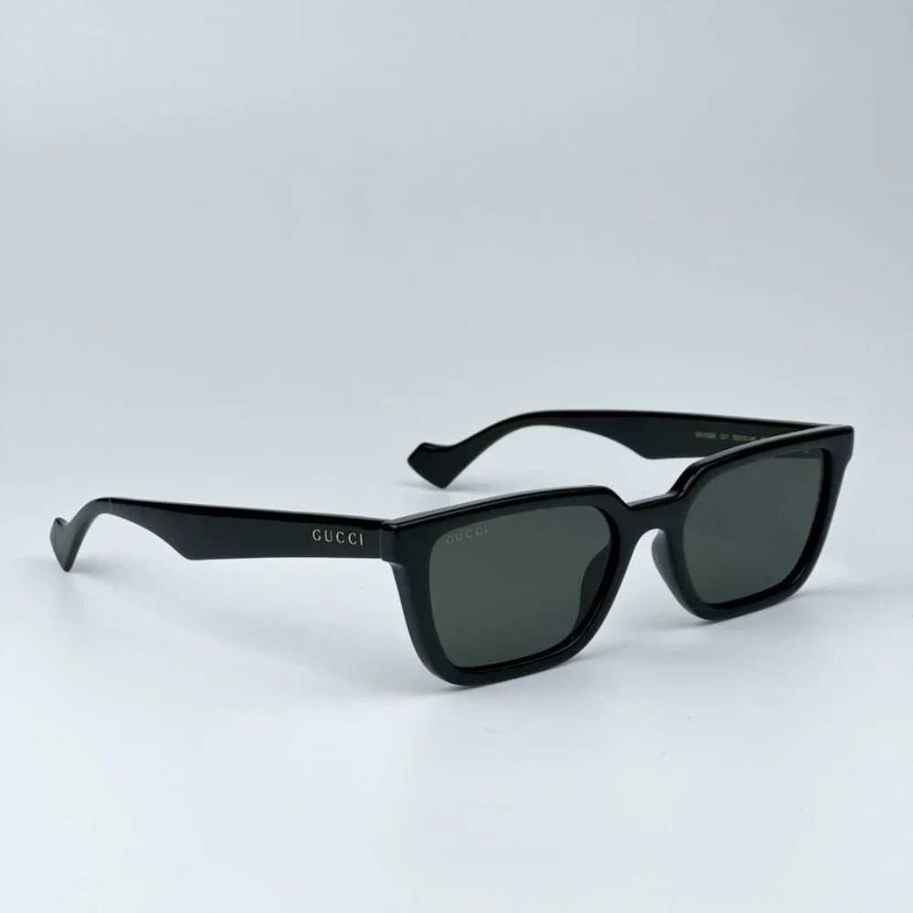 Gucci GG1539S 001 BRAND NEW Sunglasses Black Grey Unisex Rectangle